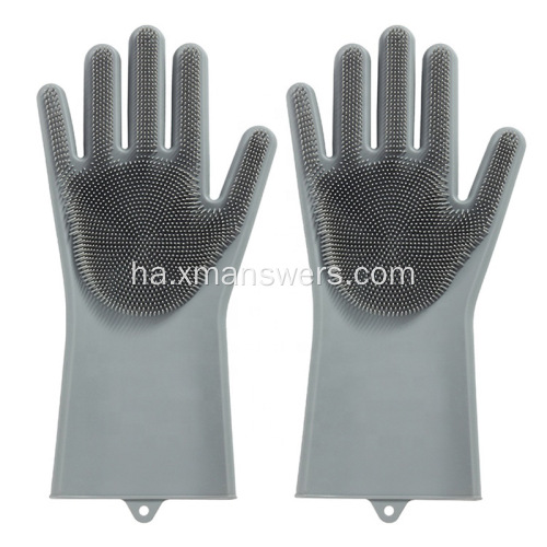 Waterproof silicon kitchen hand gloves for dish cleaning